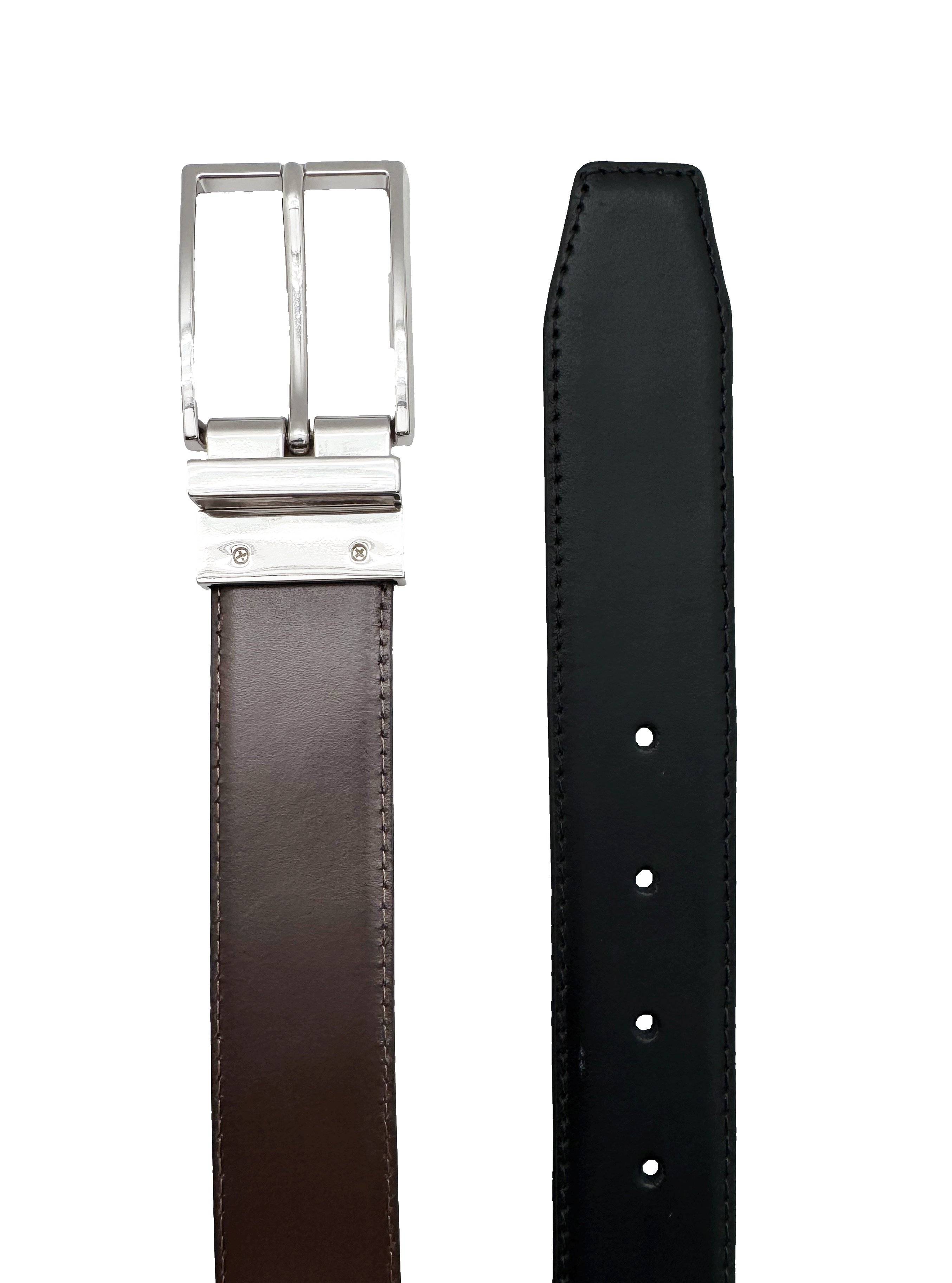 Brown Black Reversible Belt