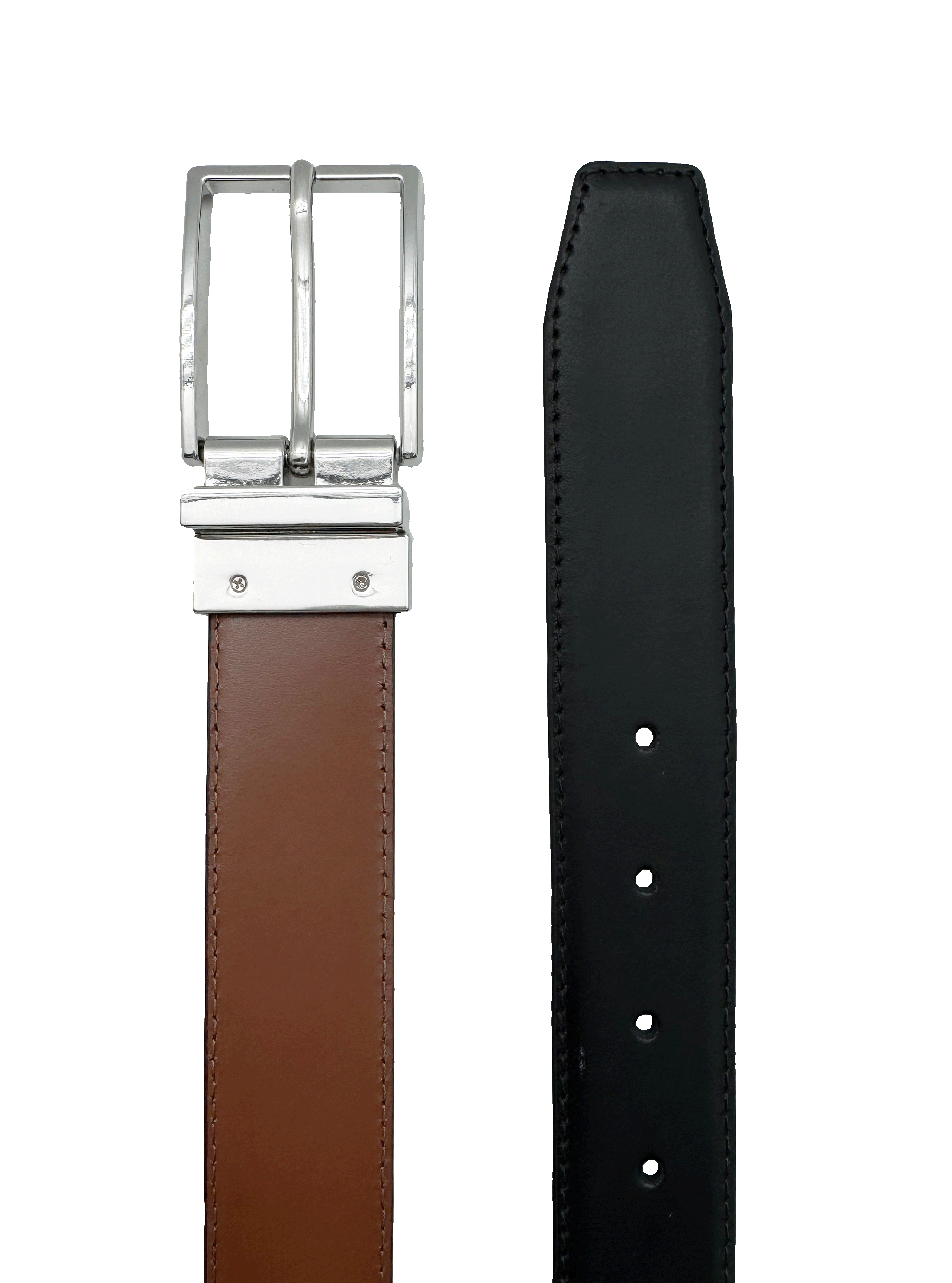 Tan Black Reversible Belt