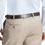Edward 112 Beige Wool Stretch Suit Trouser