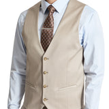 Dorset 112 Beige Wool Stretch Waistcoat