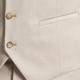 Dorset 112 Beige Wool Stretch Waistcoat