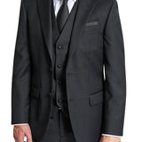 Michel 101 Black Australian Merino Wool Suit Jacket