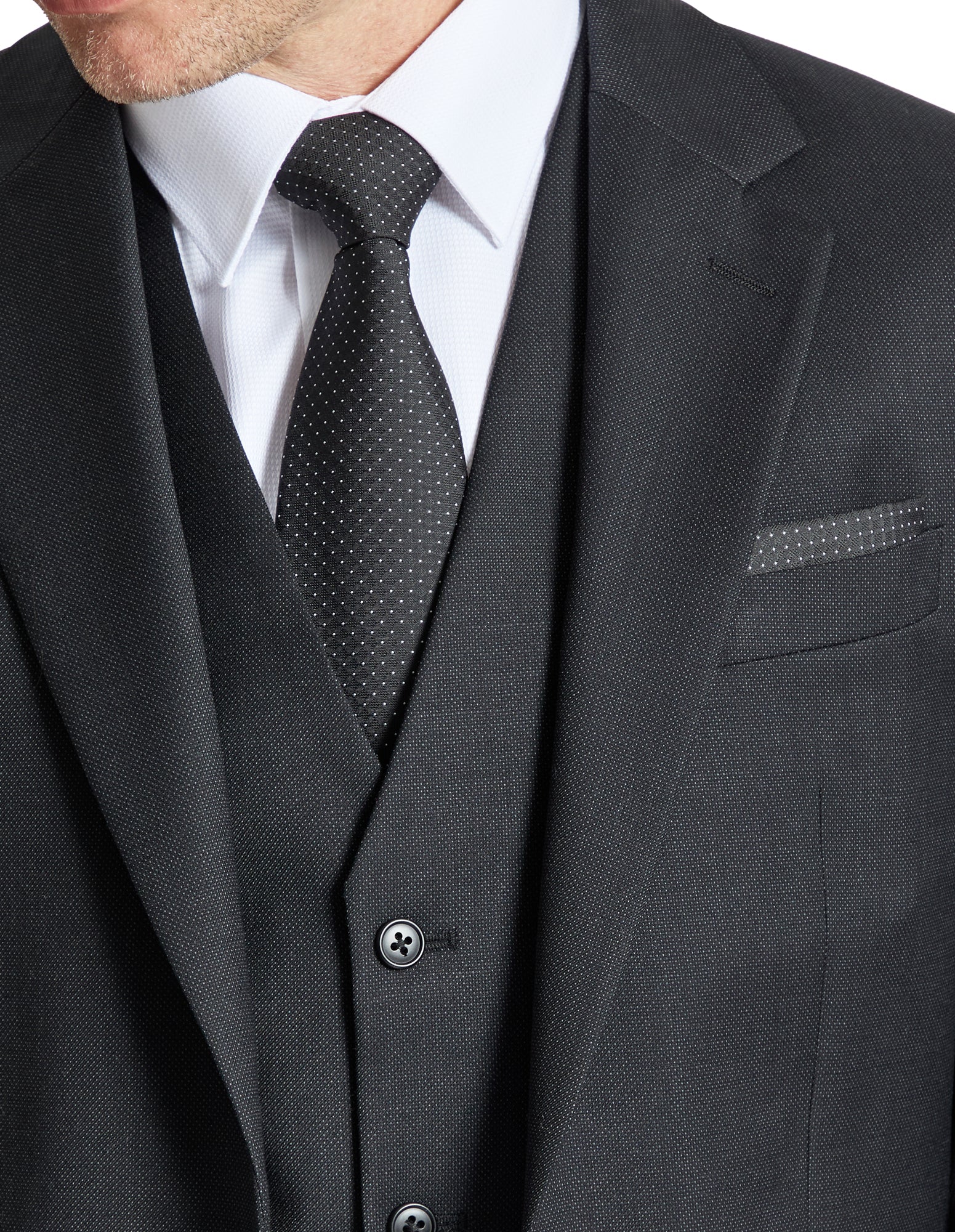 Michel 101 Black Australian Merino Wool Suit Jacket