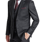 Ryan 106 Charcoal Australian Merino Wool Waistcoat