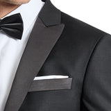 Jason 106 Black Australian Merino Wool Dinner Jacket