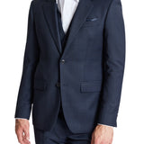Ritchie 108 Blue Check Wool Stretch Suit Jacket