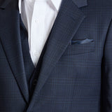 Ritchie 108 Blue Check Wool Stretch Suit Jacket