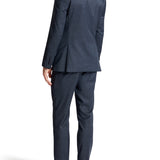 Edward 107 Blue Check Wool Stretch Suit Trouser