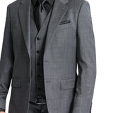 Ritchie 107 Charcoal Check Wool Stretch Suit Jacket
