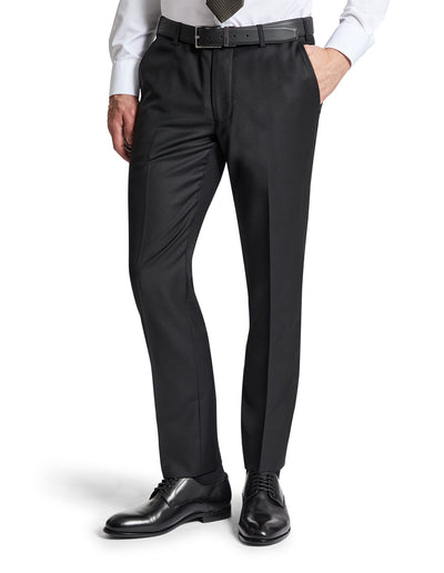 Edward 106 Black Australian Merino Wool Suit Trouser