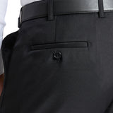 Edward 106 Black Australian Merino Wool Suit Trouser