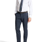 Edward 107 Blue Check Wool Stretch Suit Trouser