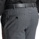 Edward 107 Charcoal Check Wool Stretch Suit Trouser