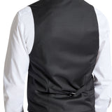 Samuel 106 Black Scoop Australian Merino Wool Waistcoat