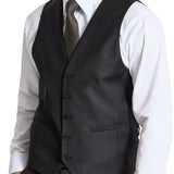 Ryan 106 Black Australian Merino Wool Waistcoat