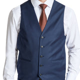 Ryan 106 French Navy Australian Merino Wool Waistcoat