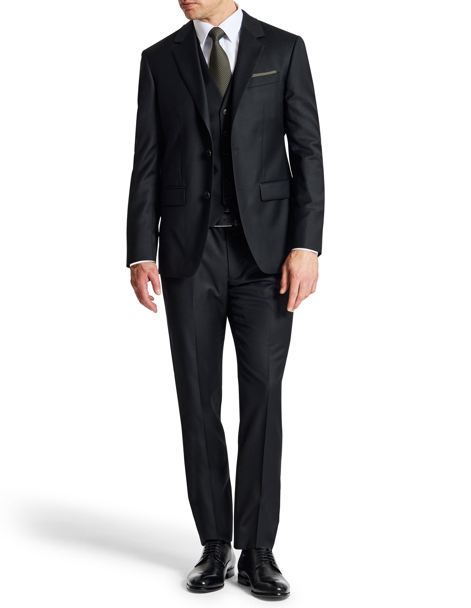 Shape 106 Black Australian Merino Wool Suit Jacket