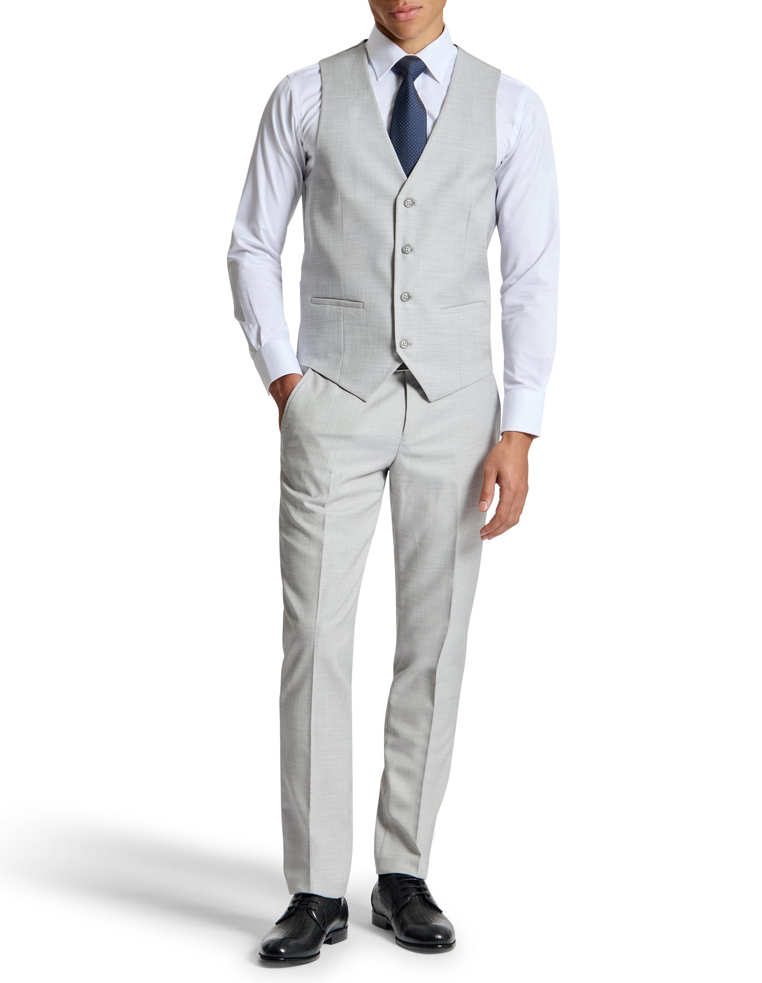 York 5ZS Light Grey Comfort Stretch Waistcoat
