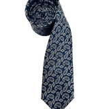 Madison Silver Paisley Silk Tie
