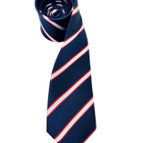 Bleecker Red Heritage Stripe Silk Tie