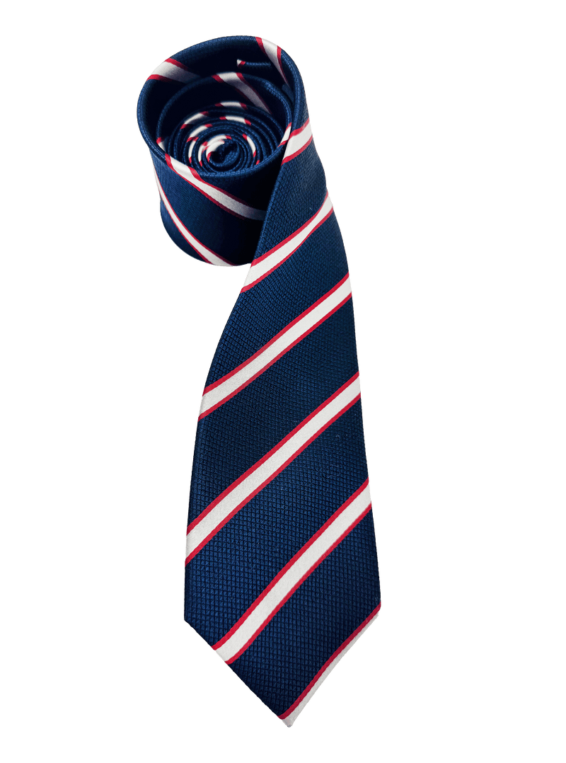 Bleecker Red Heritage Stripe Silk Tie