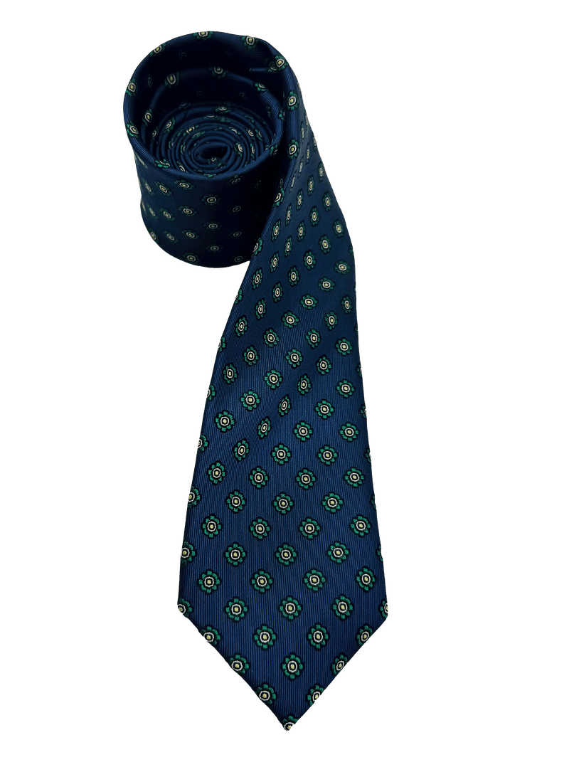 Crosby Navy Rosette Silk Tie