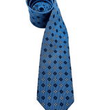 Chelsea Blue Quatrefoil Silk Tie