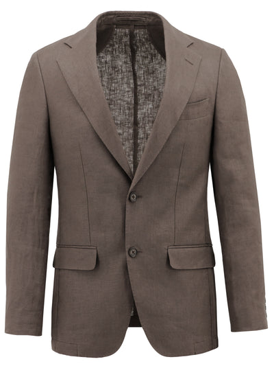 Turin 339 Brown French Linen Tailored Jacket