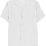 Capricorn White Textured Summer Shirt