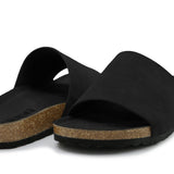 Malaga Black Suede Slides