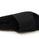 Malaga Black Suede Slides