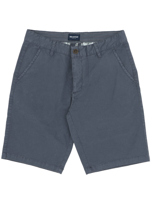 Lucas Blue Grey Cotton Blend Shorts