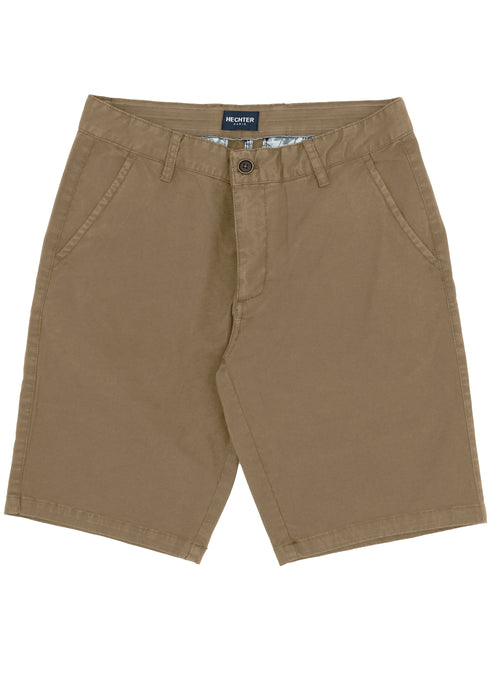 Lucas Tan Cotton Blend Shorts