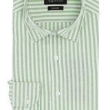 Liberty Casual Green Striped Summer Shirt