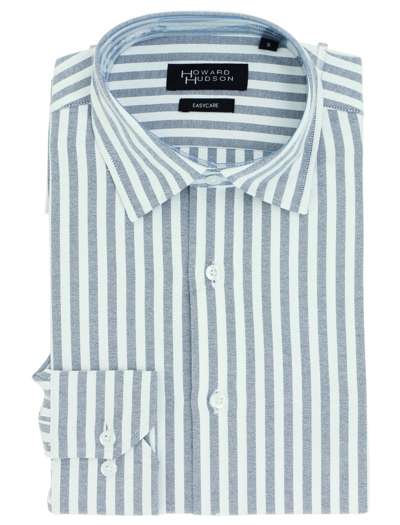 Liberty Casual Navy Striped Summer Shirt
