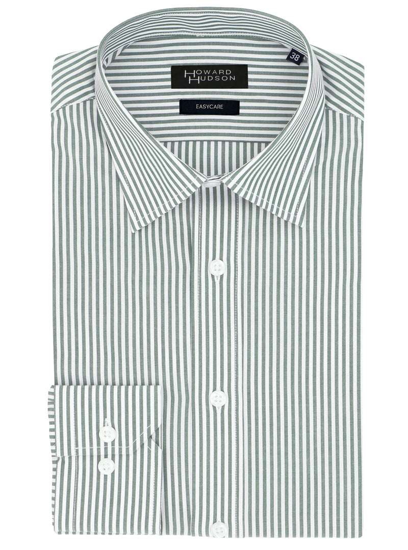 Liberty Business Green Striped Shirt