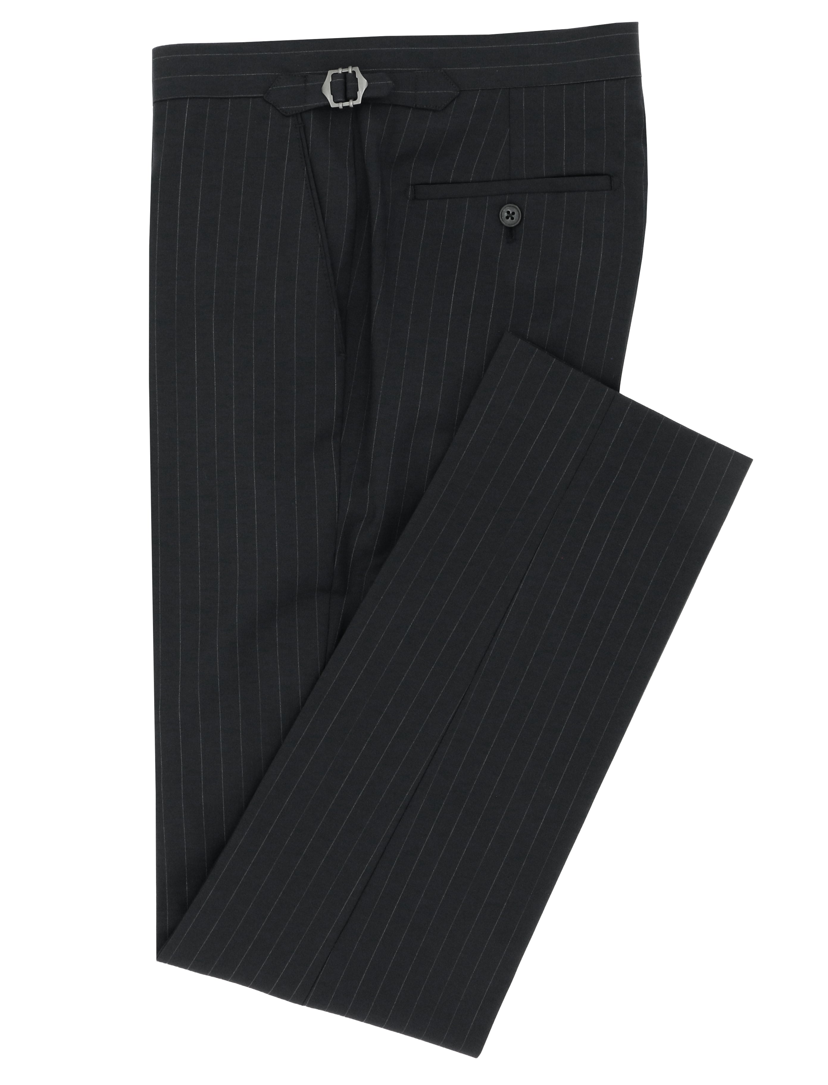 Cannes Blake Black Pinstripe Wool Stretch Suit