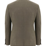 Prato Brown Wool Linen Blend Sports Jacket