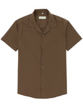 Oakley Brown Cotton Stretch Short Sleeve Shirt