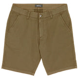 Finley Coffee Cotton Stretch Chino Shorts