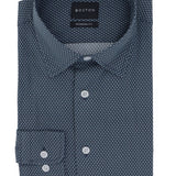 Lennox Navy Cotton Stretch Casual Shirt