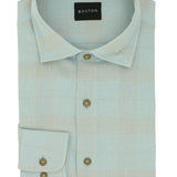Jacque Blue Check Cotton Linen Casual Shirt