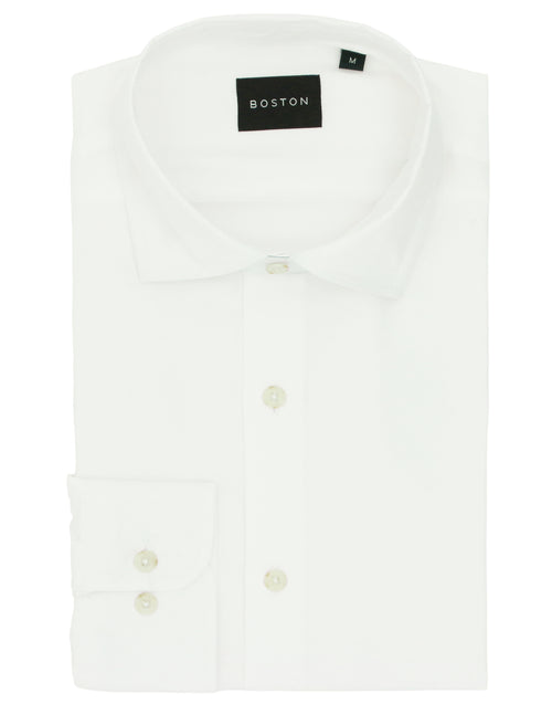 Jacque White Cotton Casual Shirt