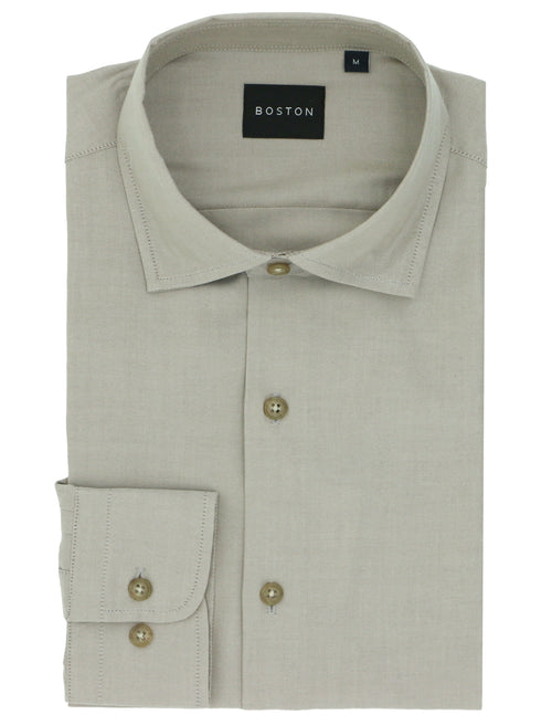 Jacque Taupe Cotton Casual Shirt