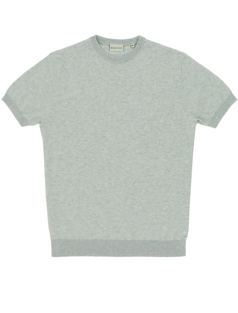 Eden Light Grey Cotton Knit Tee