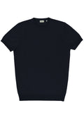 Eden Navy Cotton Knit Tee