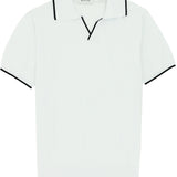 Tip White Cotton Polo