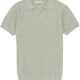 Stone Cotton Blend Knit Polo