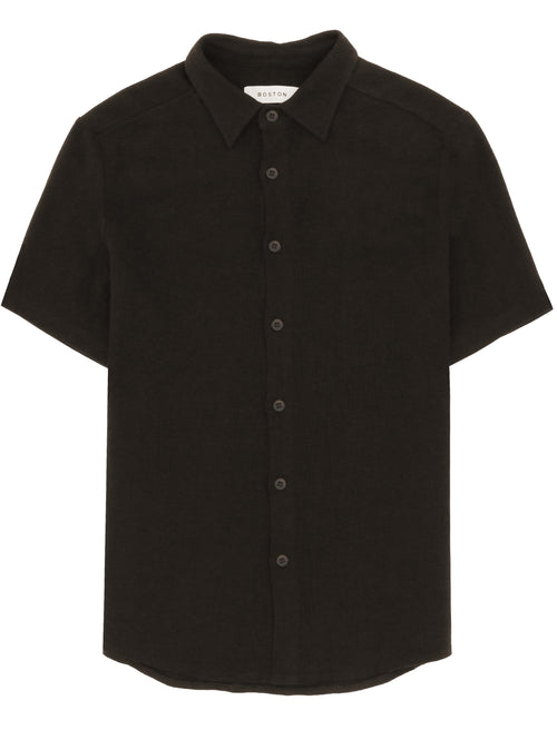 Noah Brown Knit Short Sleeve Shirt
