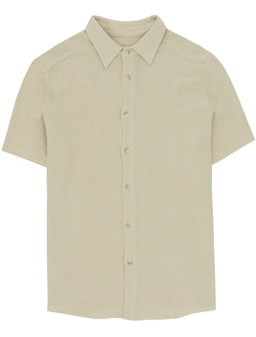 Noah Sand Knit Short Sleeve Shirt